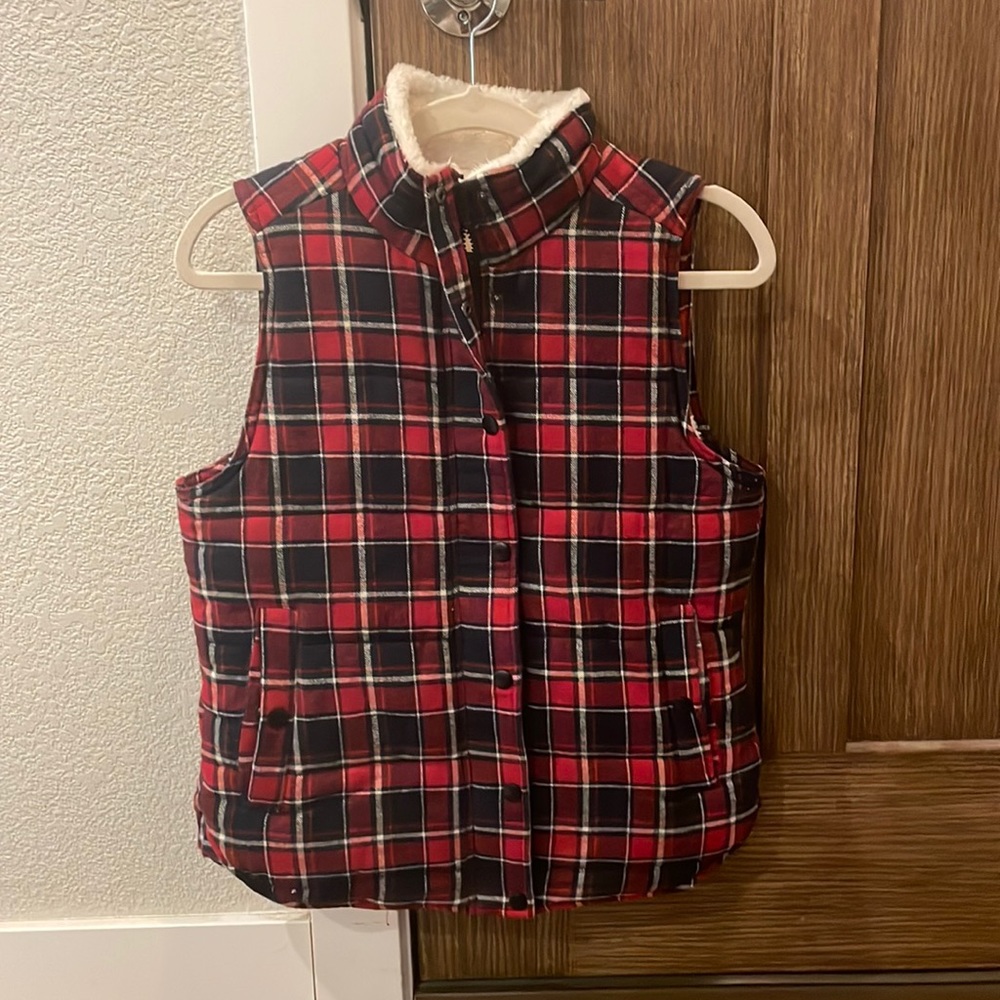 NWOT - Womens Small Plaid Vest